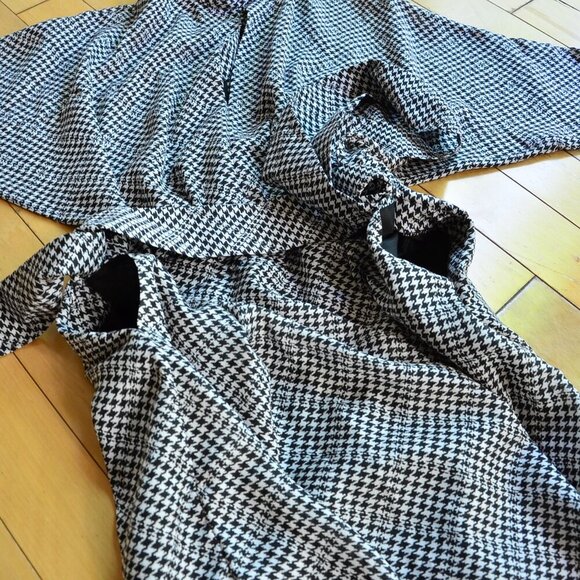 Joie Black & White Houndstooth ANASTASIA Dress Size 6 - Picture 8 of 13
